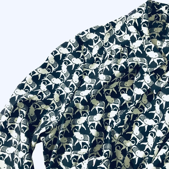 Gap Elephant adorned shirt dress with waist tie - Picture 2 of 4